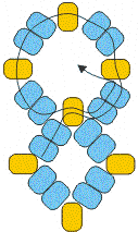 Diagram of second beaded diamond